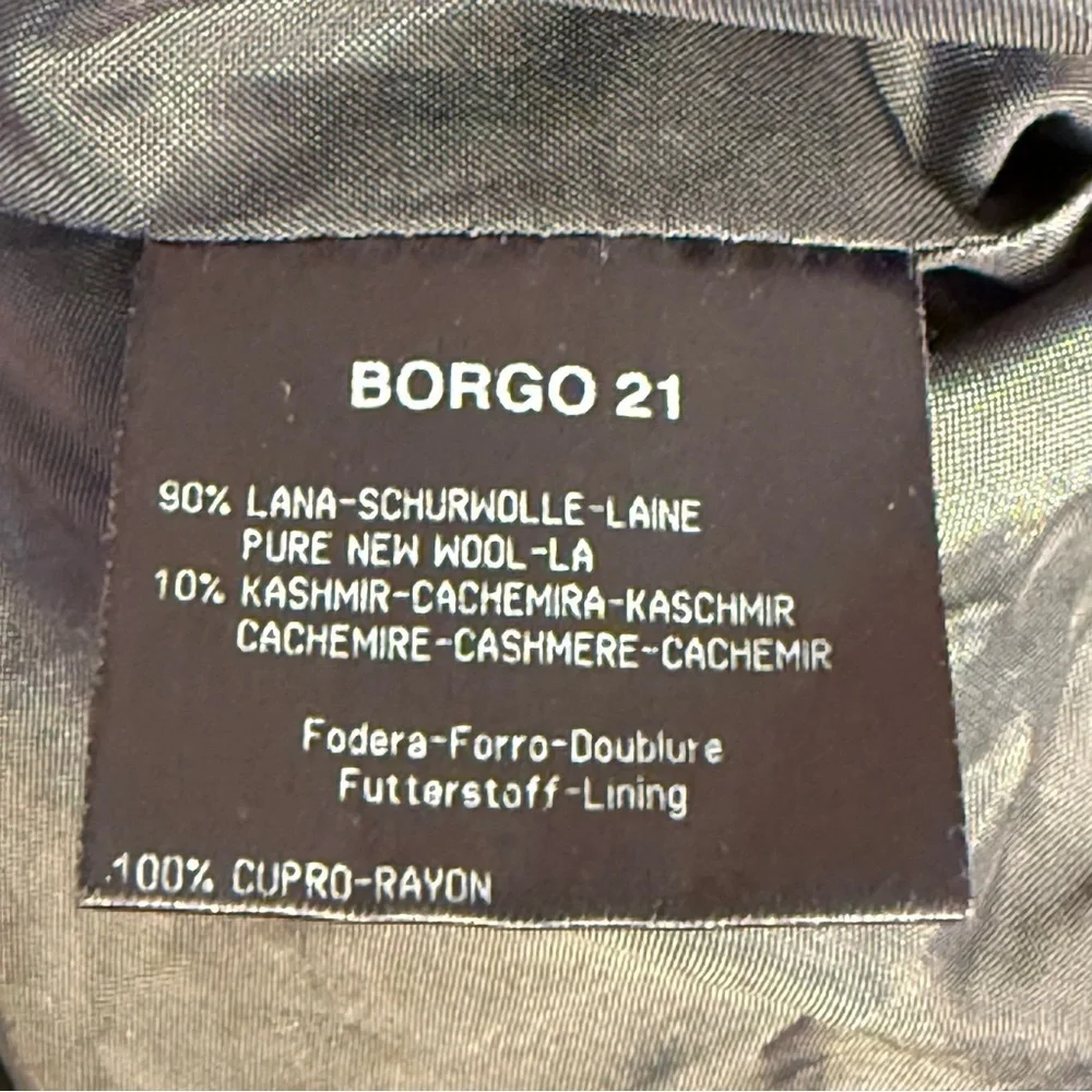 Giorgio Armani Classico Charcoal Gray Black Men's Wool & Cashmere Blazer 44R